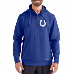 Indianapolis Colts Cutter & Buck Roam Eco Half-Zip Recycled Pullover Hoodie