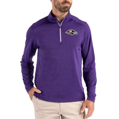 Baltimore Ravens Cutter & Buck Coastline Epic Comfort Recycled Quarter-Zip Pullover