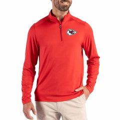Kansas City Chiefs Cutter & Buck Coastline Epic Comfort Recycled Quarter-Zip Pullover