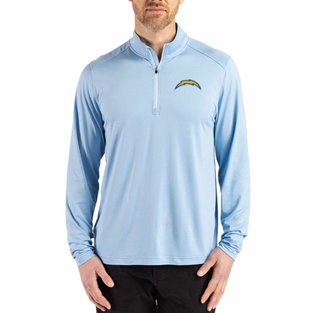 Los Angeles Chargers Cutter & Buck Coastline Epic Comfort Recycled Quarter-Zip Pullover