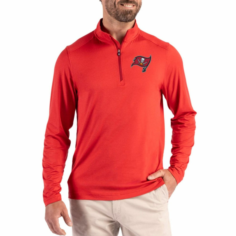 Tampa Bay Buccaneers Cutter & Buck Coastline Epic Comfort Recycled Quarter-Zip Pullover