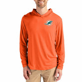 Miami Dolphins Cutter & Buck Coastline Epic Comfort Recycled Long Sleeve Hoodie T-Shirt