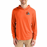 Cleveland Browns Cutter & Buck Coastline Epic Comfort Recycled Long Sleeve Hoodie T-Shirt