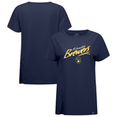 Milwaukee Brewers Levelwear Women's Influx Sizzle T-Shirt | MLB Discount