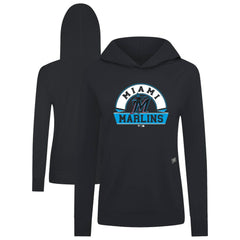 Miami Marlins Levelwear Women's Relay Banner Arch Long Sleeve T-Shirt Hoodie | MLB US