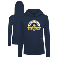 Milwaukee Brewers Levelwear Women's Relay Banner Arch Long Sleeve T-Shirt Hoodie | MLB Shop