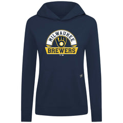 Milwaukee Brewers Levelwear Women's Relay Banner Arch Long Sleeve T-Shirt Hoodie | MLB Shop