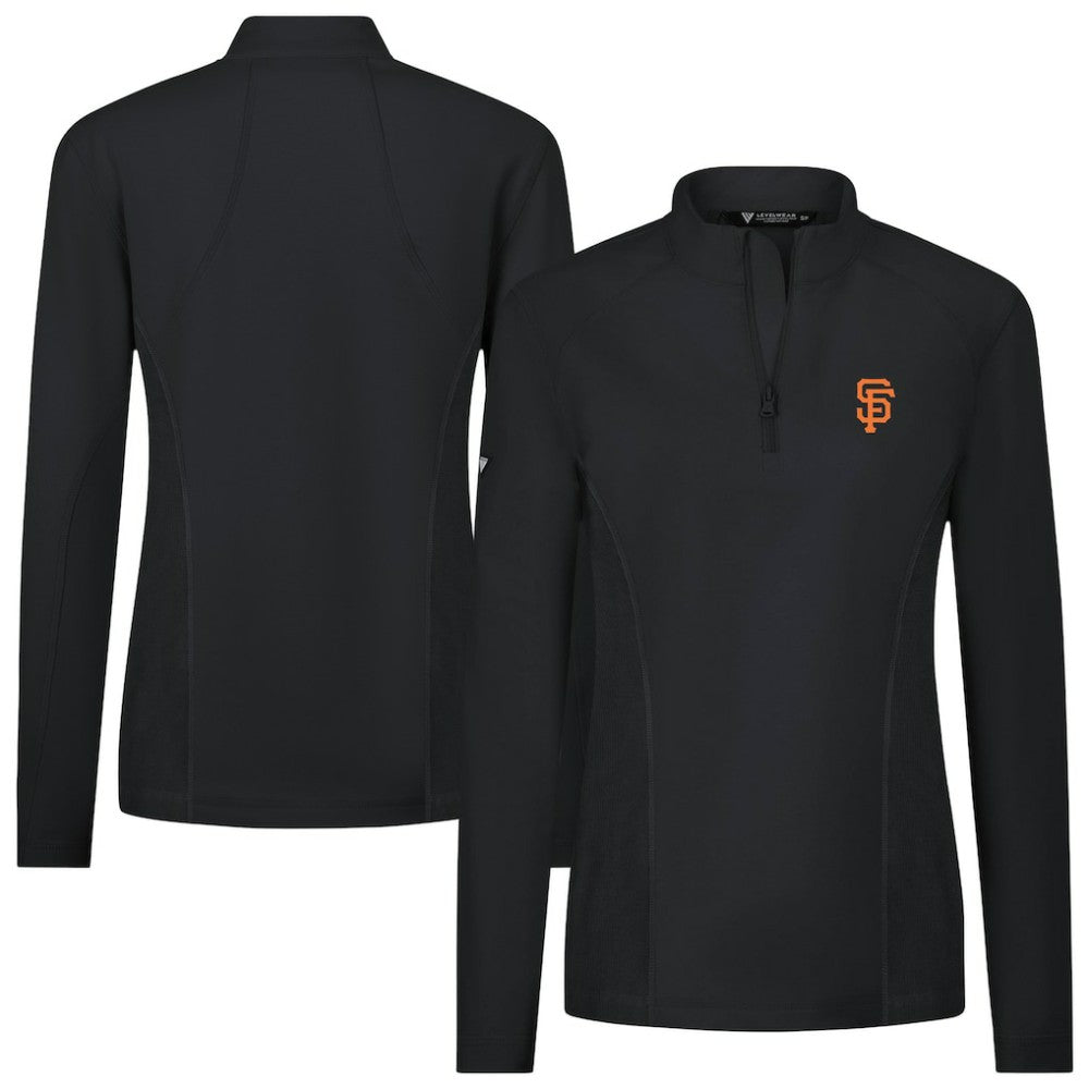 San Francisco Giants Levelwear Women's Upright Insignia 2.0 Quarter-Zip Tri-Blend Top | MLB Online