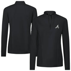 Atlanta Braves Levelwear Women's Upright Insignia 2.0 Quarter-Zip Tri-Blend Top | MLB Shop