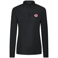 Cincinnati Reds Levelwear Women's Upright Insignia 2.0 Quarter-Zip Tri-Blend Top | MLB Online