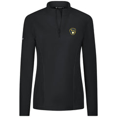 Milwaukee Brewers Levelwear Women's Upright Insignia 2.0 Quarter-Zip Tri-Blend Top | MLB US