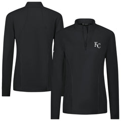 Kansas City Royals Levelwear Women's Upright Insignia 2.0 Quarter-Zip Tri-Blend Top | MLB New