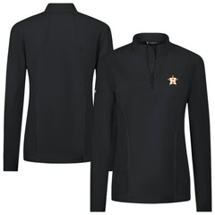 Houston Astros Levelwear Women's Upright Insignia 2.0 Quarter-Zip Tri-Blend Top | MLB New