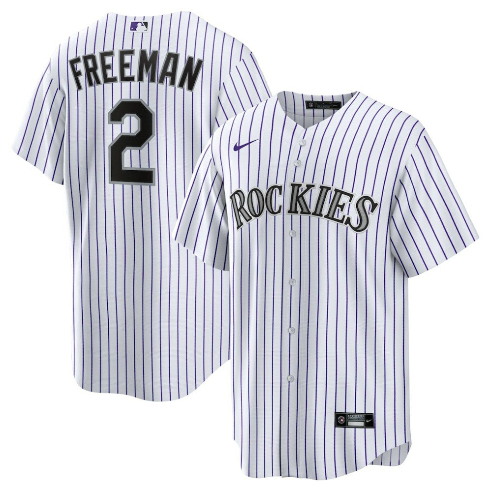 Tyler Freeman Colorado Rockies Youth Home Replica Jersey - White