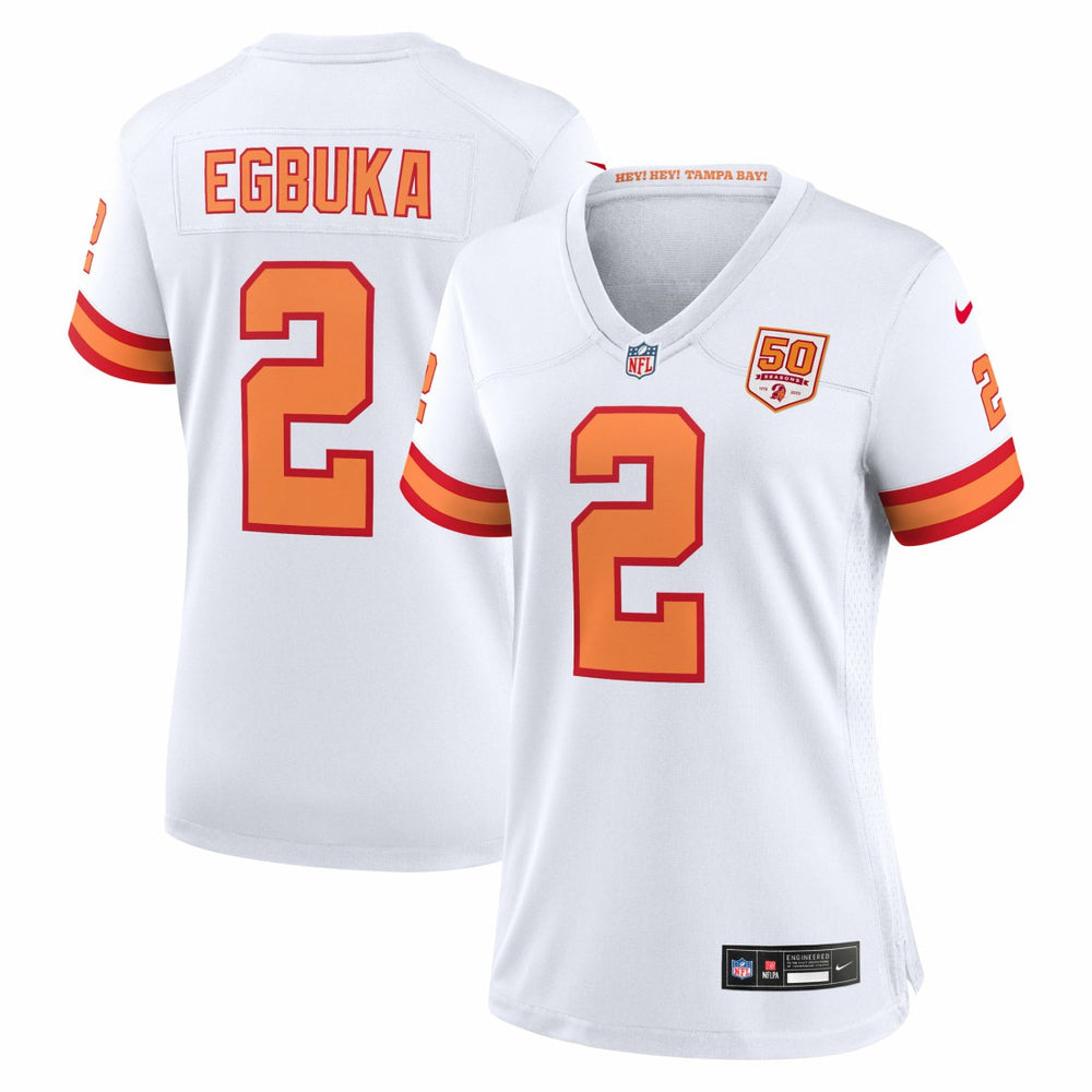 Tampa Bay Buccaneers Nike Emeka Egbuka '76 Women's Alternate 50th Season Game Jersey