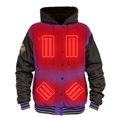 Minnesota Vikings ActionHeat 5V Battery Heated Full-Snap Varsity Jacket