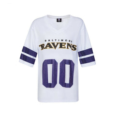 Baltimore Ravens Cuce Women's Rhinestone V-Neck Tunic
