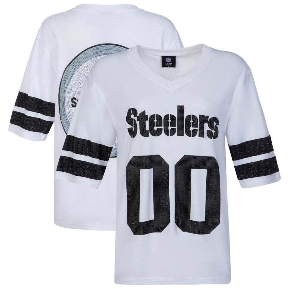 Pittsburgh Steelers Cuce Women's Rhinestone V-Neck Tunic