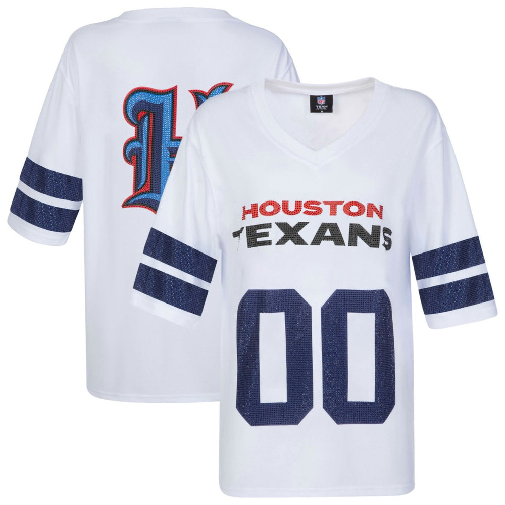 Houston Texans Cuce Women's Rhinestone V-Neck Tunic