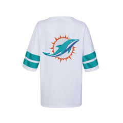 Miami Dolphins Cuce Women's Rhinestone V-Neck Tunic