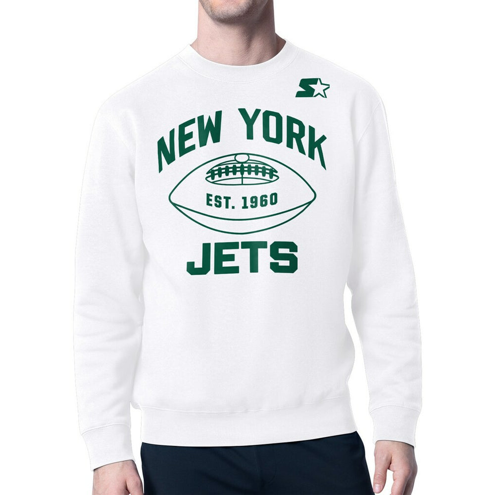 New York Jets Starter Green and White Forever Fleece Sweatshirt