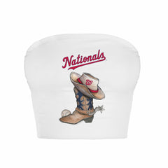 Washington Nationals Tiny Turnip Women's Cowboy Boot Crop Tube Top | MLB For sale