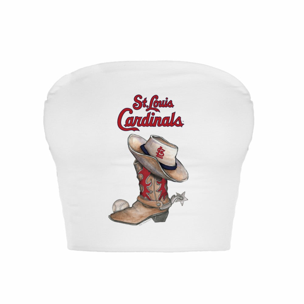 St. Louis Cardinals Tiny Turnip Women's Cowboy Boot Crop Tube Top | MLB For sale