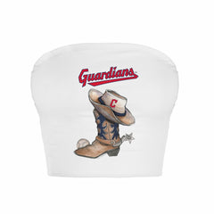 Cleveland Guardians Tiny Turnip Women's Cowboy Boot Crop Tube Top | MLB Near me