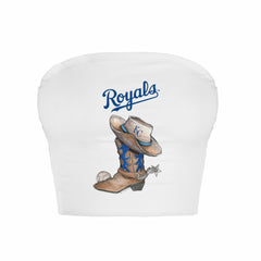 Kansas City Royals Tiny Turnip Women's Cowboy Boot Crop Tube Top | MLB New