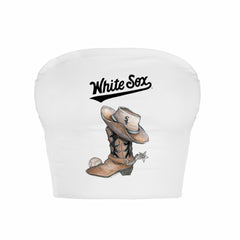 Chicago White Sox Tiny Turnip Women's Cowboy Boot Crop Tube Top | MLB On Sale