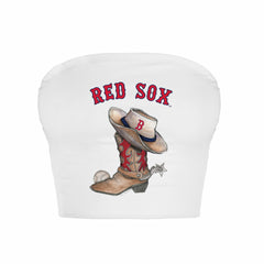 Boston Red Sox Tiny Turnip Women's Cowboy Boot Crop Tube Top | MLB Near me