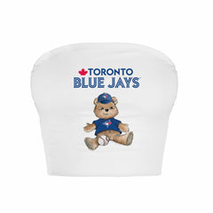 Toronto Blue Jays Tiny Turnip Women's Teddy Bear Crop Tube Top | MLB Near me