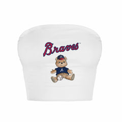 Atlanta Braves Tiny Turnip Women's Teddy Bear Crop Tube Top | MLB Online