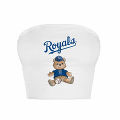 Kansas City Royals Tiny Turnip Women's Teddy Bear Crop Tube Top | MLB Outlet