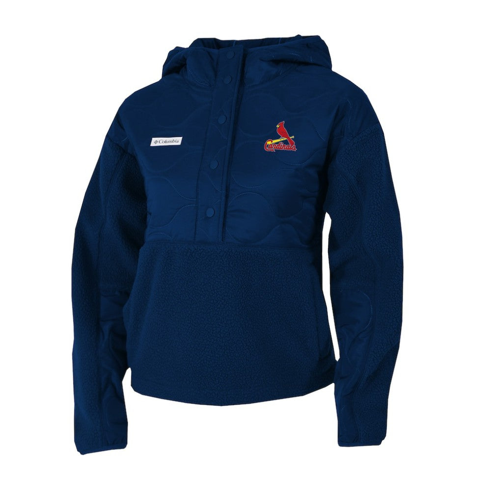 St. Louis Cardinals Columbia Women's Cloud Point Hooded Fleece Half-Snap Pullover Jacket | MLB Online