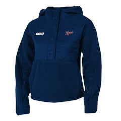 Detroit Tigers Columbia Women's Cloud Point Hooded Fleece Half-Snap Pullover Jacket | MLB Shop