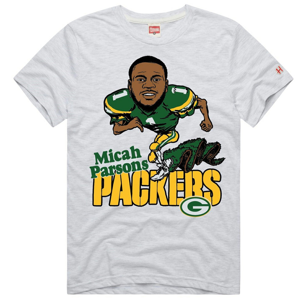 Green Bay Packers Micah Parsons Homage Unisex Caricature Player Graphic Tri-Blend T-Shirt