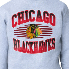Chicago Blackhawks Starter Team Grit Graphic Fleece Pullover Sweatshirt Online