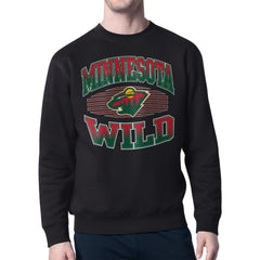 Minnesota Wild Starter Team Grit Graphic Fleece Pullover Sweatshirt Outlet