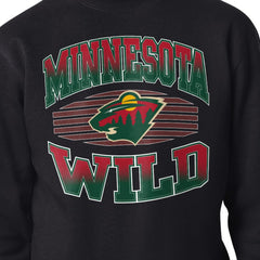 Minnesota Wild Starter Team Grit Graphic Fleece Pullover Sweatshirt Outlet