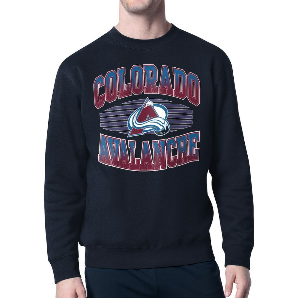 Colorado Avalanche Starter Team Grit Graphic Fleece Pullover Sweatshirt On Sale