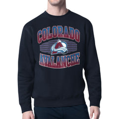 Colorado Avalanche Starter Team Grit Graphic Fleece Pullover Sweatshirt On Sale