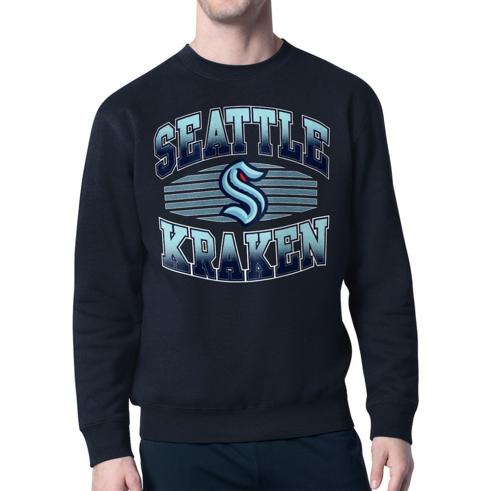 Seattle Kraken Starter Team Grit Graphic Fleece Pullover Sweatshirt Outlet