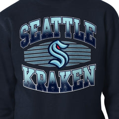 Seattle Kraken Starter Team Grit Graphic Fleece Pullover Sweatshirt Outlet