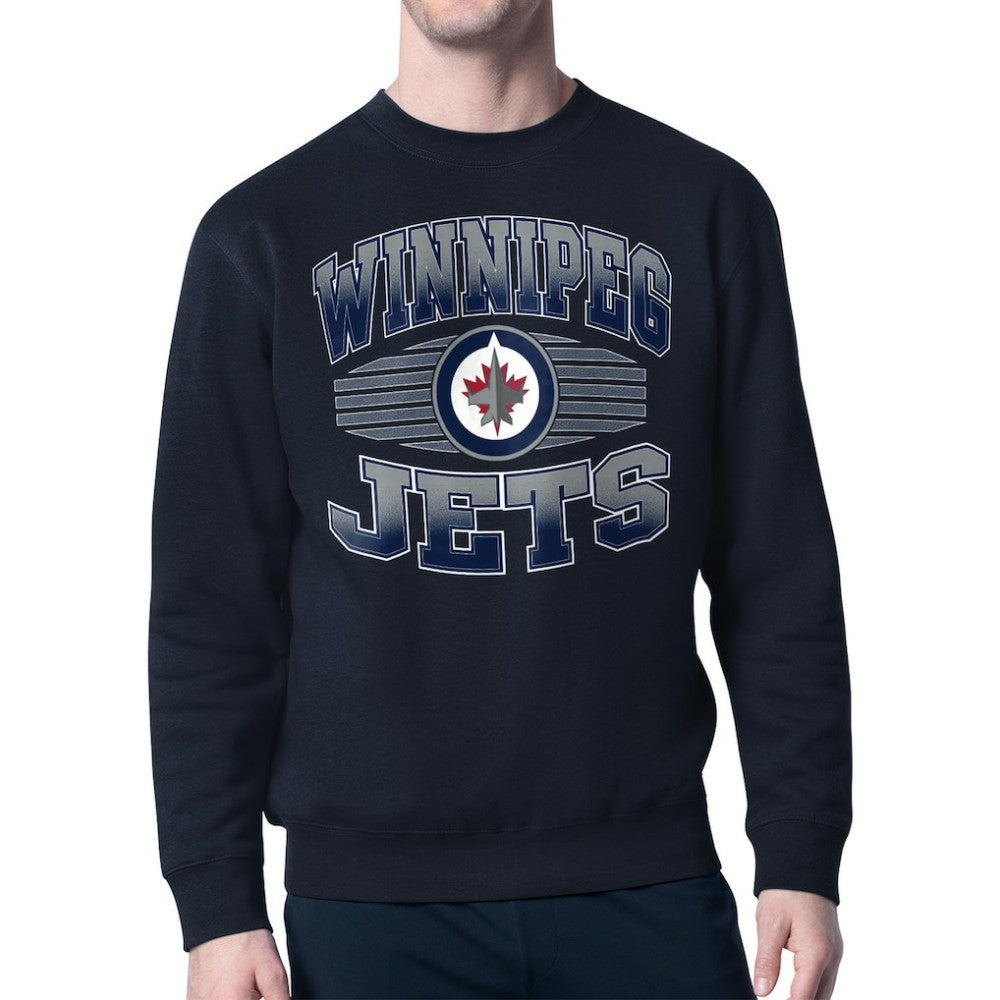 Winnipeg Jets Starter Team Grit Graphic Fleece Pullover Sweatshirt Discount