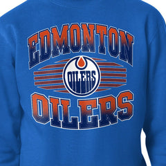 Edmonton Oilers Starter Team Grit Graphic Fleece Pullover Sweatshirt On Sale