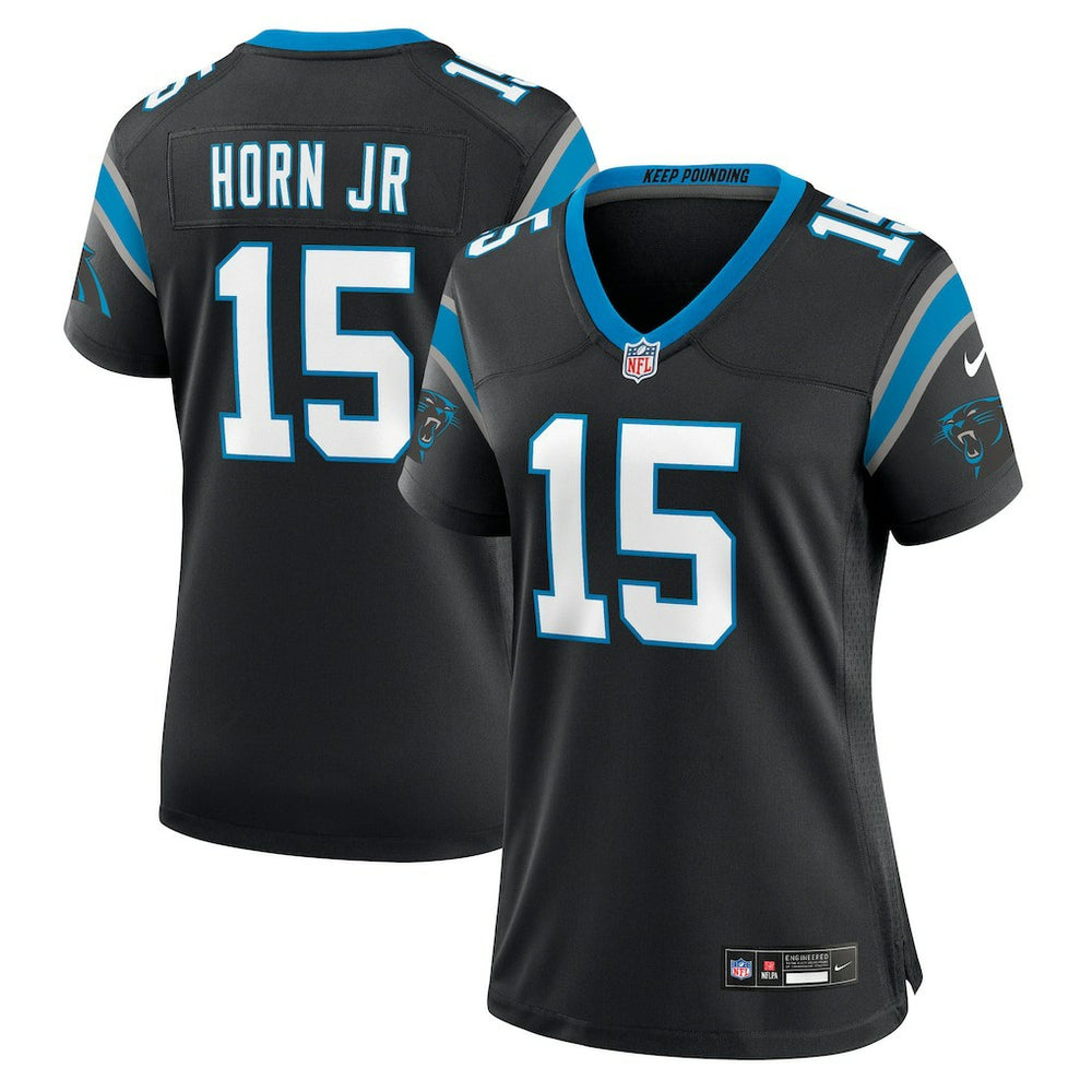 Jimmy Horn Jr Carolina Panthers Women's Team Game Jersey - Black