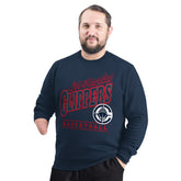 LA Clippers G-III Sports by Carl Banks Adaptive Headliner Fleece Crewneck Sweatshirt On Sale