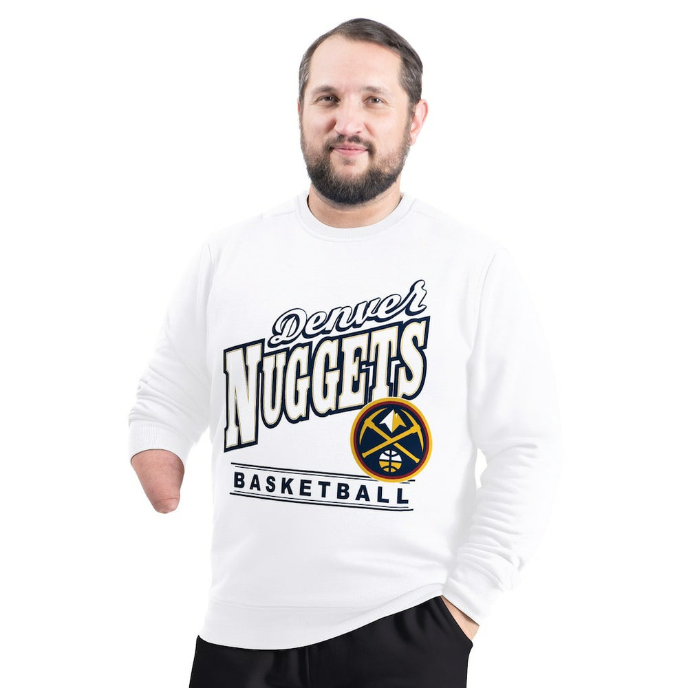 Denver Nuggets G-III Sports by Carl Banks Adaptive Headliner Fleece Crewneck Sweatshirt sale Discount