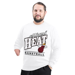 Miami Heat G-III Sports by Carl Banks Adaptive Headliner Fleece Crewneck Sweatshirt Discount